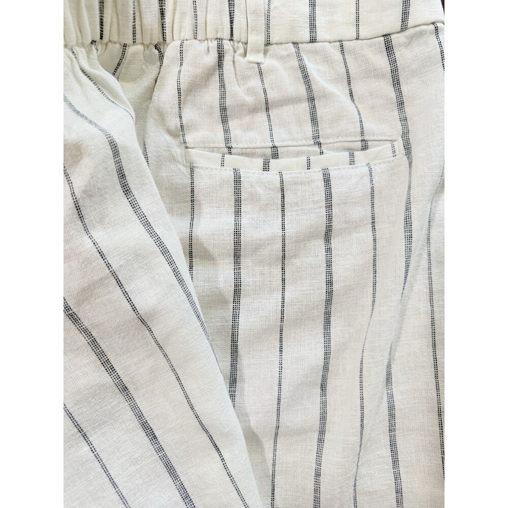 Old Navy Extra High-Rise Taylor Wide Leg Trousers Size L Striped Linen NWT - Picture 11 of 11